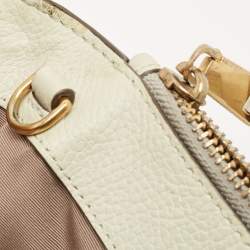 Pre Owned Marc Jacobs Off White Leather Gotham North South Tote