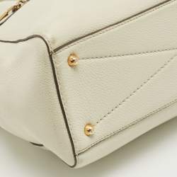 Pre Owned Marc Jacobs Off White Leather Gotham North South Tote