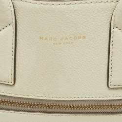 Pre Owned Marc Jacobs Off White Leather Gotham North South Tote