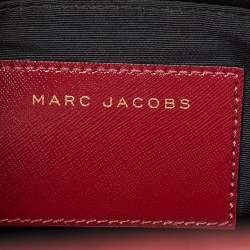 Pre Owned Marc Jacobs Dark Red Saffiano Leather Little Big Shot Tote