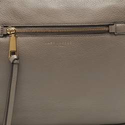 Pre Owned Marc Jacobs Grey Leather Recruit Hobo