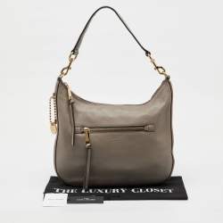 Pre Owned Marc Jacobs Grey Leather Recruit Hobo