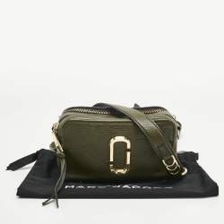 Pre Owned Marc Jacobs Olive Green Leather The Softshot 21 Camera Bag