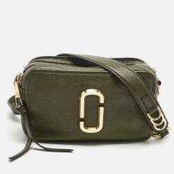 Pre Owned Marc Jacobs Olive Green Leather The Softshot 21 Camera Bag