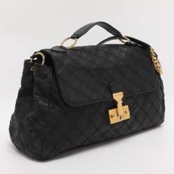 Pre Owned Marc Jacobs Black Quilted Leather Baroque Single Shoulder Bag