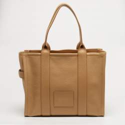 Pre Owned Marc Jacobs Camel Leather Large The Tote Bag