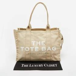 Pre Owned Marc Jacobs Beige Canvas Large The Tote Bag