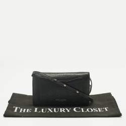 Pre Owned Marc Jacobs Black Leather Flap Crossbody Bag