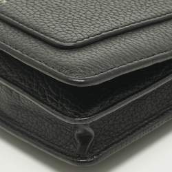 Pre Owned Marc Jacobs Black Leather Flap Crossbody Bag