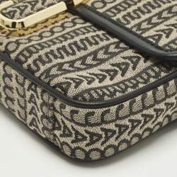 مملوكة مسبقًا Marc Jacobs The Monogram J Marc Mini Black Fabric Shoulder Bag