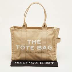 Pre Owned حقيبة تسوق قماش بيج كبيرة مارك جاكوبس توت