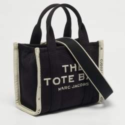مملوكة مسبقًا Marc Jacobs The Tote Small Black/Off White Canvas Bag
