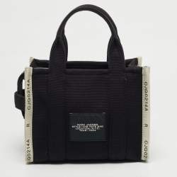 مملوكة مسبقًا Marc Jacobs The Tote Small Black/Off White Canvas Bag