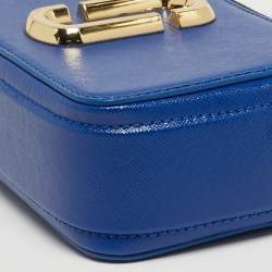 مملوكة مسبقًا Marc Jacobs Blue Leather Snapshot Camera Crossbody Bag