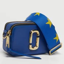 مملوكة مسبقًا Marc Jacobs Blue Leather Snapshot Camera Crossbody Bag