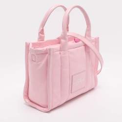 مملوكة مسبقًا حقيبة مارك جاكوبس ذا توت جلد وردي براق مجعد صغيرة