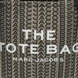 Pre Owned حقيبة يد مارك جاكوبس جاكار رمادي/أسود شعار صغير