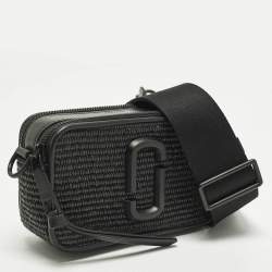 Pre Owned حقيبة كروس مارك جاكوبس سناب شوت كاميرا جلد لامع كريمي/أسود