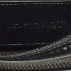 Pre Owned حقيبة كروس مارك جاكوبس سناب شوت كاميرا جلد لامع كريمي/أسود