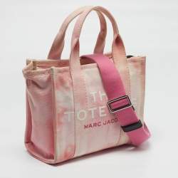 Pre Owned حقيبة يد صغيرة مارك جاكوبس "ذا توت" قماش وردي مصبوغ بالأربطة