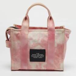 Pre Owned حقيبة يد صغيرة مارك جاكوبس "ذا توت" قماش وردي مصبوغ بالأربطة