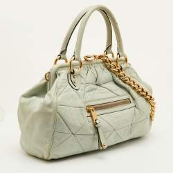 مملوكة مسبقًا Marc Jacobs Stam Pale Green Leather Satchel