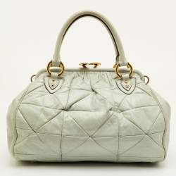 مملوكة مسبقًا Marc Jacobs Stam Pale Green Leather Satchel