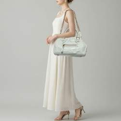 مملوكة مسبقًا Marc Jacobs Stam Pale Green Leather Satchel