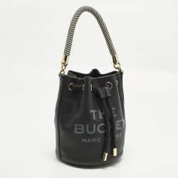 Pre Owned حقيبة دلو مارك جاكوبس جلد أسود