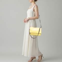 Pre Owned Marc Jacobs The Pillow Yellow/Black Leather Shoulder Bag