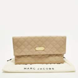 Pre Owned حقيبة كلتش مارك جاكوبس أوغني جلد مبطن بني شوكولاته