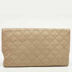 Pre Owned حقيبة كلتش مارك جاكوبس أوغني جلد مبطن بني شوكولاته