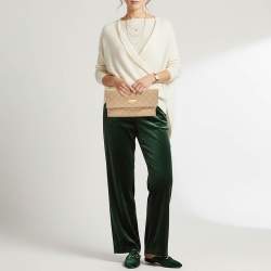 Pre Owned حقيبة كلتش مارك جاكوبس أوغني جلد مبطن بني شوكولاته