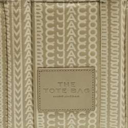 Pre Owned حقيبة يد توتس مارك جاكوبس الجلد المحفور البيج الصغيرة