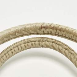 Pre Owned حقيبة يد توتس مارك جاكوبس الجلد المحفور البيج الصغيرة