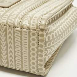 Pre Owned حقيبة يد توتس مارك جاكوبس الجلد المحفور البيج الصغيرة