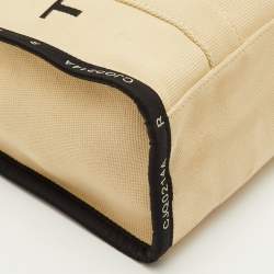 Pre Owned حقيبة يد مارك جاكوبس ذي توت قماش بيج/أسود متوسطة