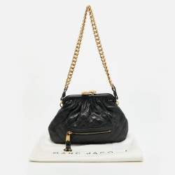 Pre Owned Marc Jacobs Little Stam Black Quilted Leather Shoulder Bag