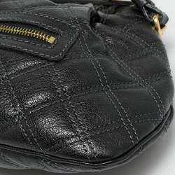 Pre Owned Marc Jacobs Little Stam Black Quilted Leather Shoulder Bag