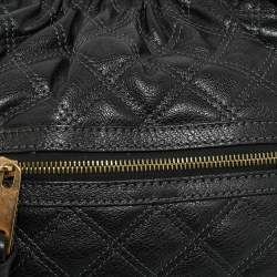 Pre Owned Marc Jacobs Little Stam Black Quilted Leather Shoulder Bag