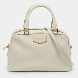 Pre Owned Marc Jacobs Voyager Off White Leather Satchel