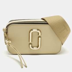 Pre Owned Marc Jacobs Snapshot Beige Leather Crossbody Bag
