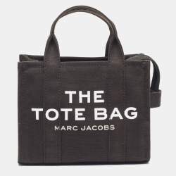 Pre Owned Marc Jacobs The Tote Small Black Canvas Bag
