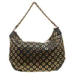 Pre Owned Marc Jacobs Green Leather Eyelet Nomad Shoulder Bag