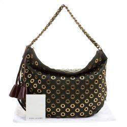 Pre Owned Marc Jacobs Green Leather Eyelet Nomad Shoulder Bag