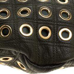Pre Owned Marc Jacobs Green Leather Eyelet Nomad Shoulder Bag