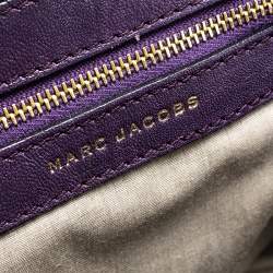 Pre Owned Marc Jacobs Purple Leather Mini Stam Shoulder Bag