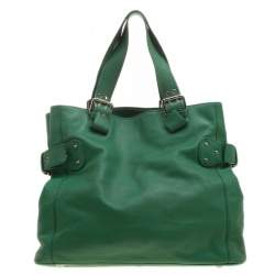 Pre Owned Marc Jacobs Green Leather Stella Tote