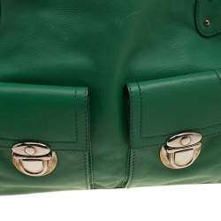Pre Owned Marc Jacobs Green Leather Stella Tote