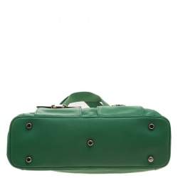 Pre Owned Marc Jacobs Green Leather Stella Tote